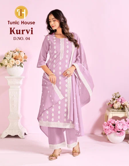 Kurvi By Tunic House Cotton Kurti With Bottom Dupatta 